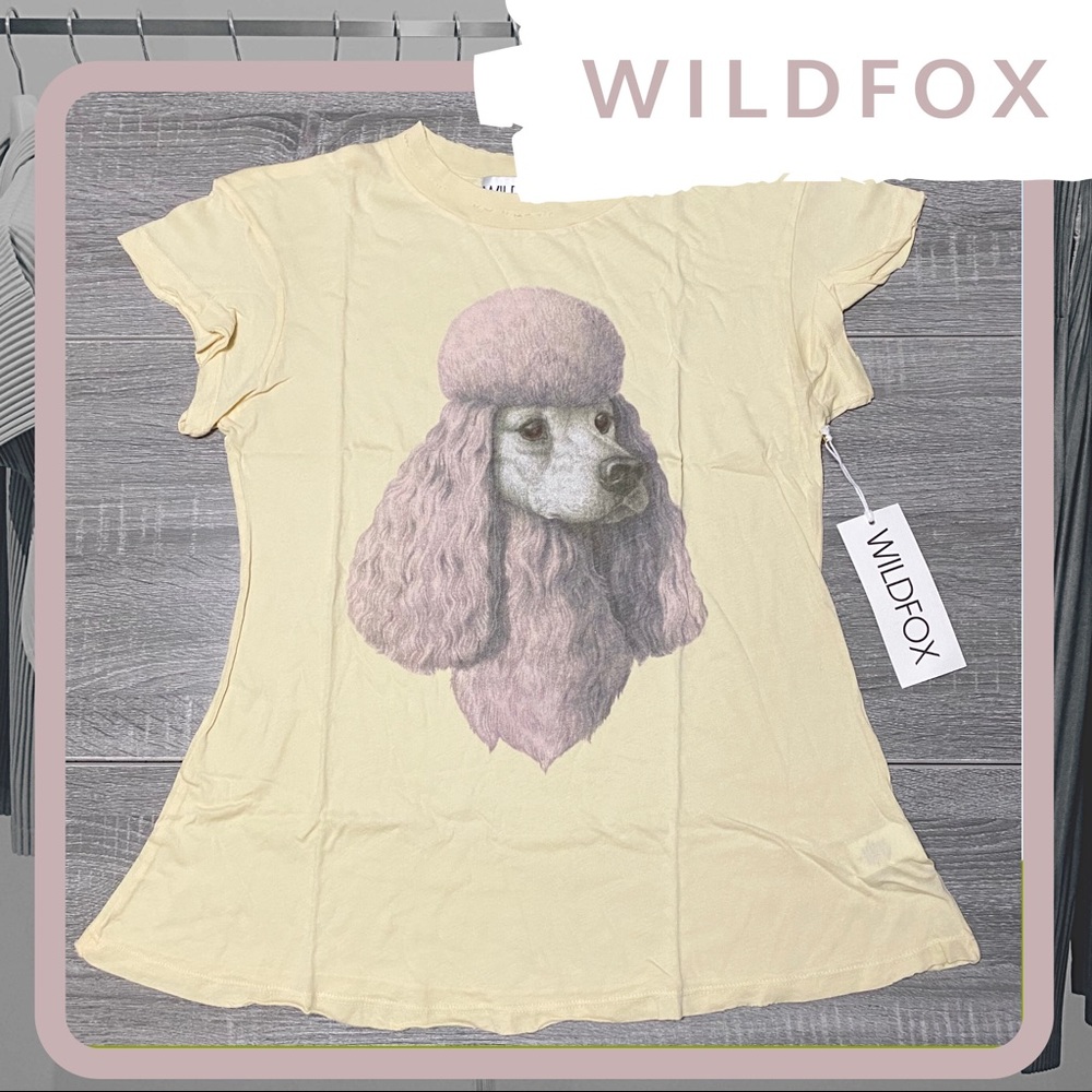 ❌SOLD❌ NWT WILDFOX Poodle Desert Crew Neck T-Shirt - Picture 1 of 5